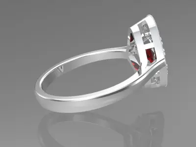 Art deco ring 3D print model 15