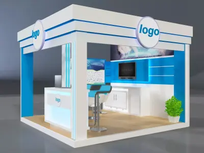 Booth Exhibition Stand a131 3D model