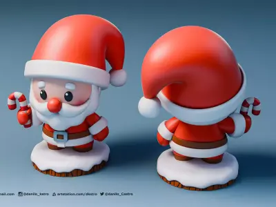 Santa Claus Miniature - Decorative - 3D Print 3D print model
