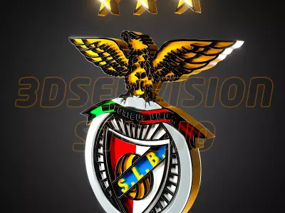 Sport Lisboa E Benfica logo -  Cinematic - 3D print 3D model