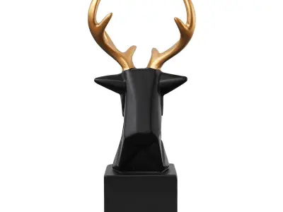 Deer head statue 3D print model