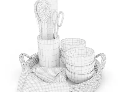 Decoration Set - Kitchen 01 3D model