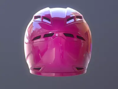 Motorcycle Helmet Racing 3D model Adjustable Colors  Low-poly 3D model