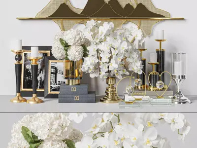 Decorative Set 45 Console Decor 3D model