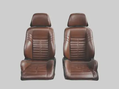 Leather car seat Low-poly 3D model purchase