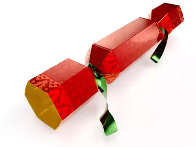 Cardboard Christmas Cracker 3D model