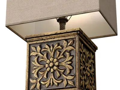 Classic Style Table Lamp Golden Arabic Oriental Table Lamp 3D model