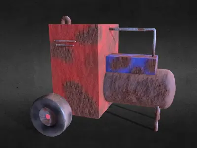 Old Portable Generator Low-poly 3D model