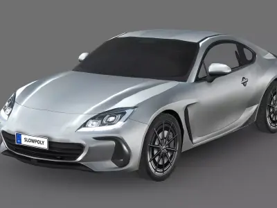 Subaru BRZ 2022 Low-poly 3D model