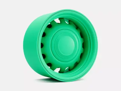 15x8 US Artillery 555 Wheel and Brake 3D print model