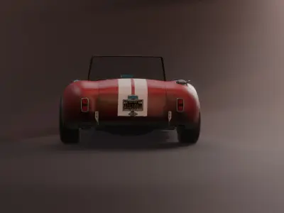 Low poly Ac cobra car Low-poly 3D model