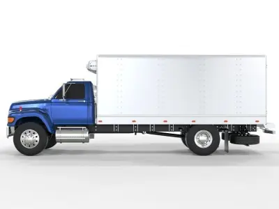 Generic Truck With Fiber Cava 3D model