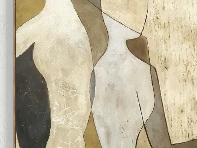 Plaster Two Photo Frame 213 Low-poly 3D model