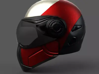 Helmet scifi racer Generic sport scifi human  Low-poly 3D model