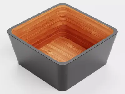 -Bamboo Bowl V6- Low-poly 3D model