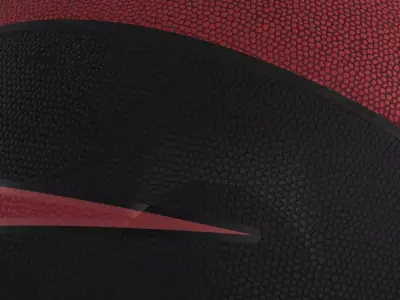 Basketball ball euro redblack Low-poly 3D model