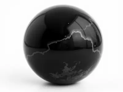 Black Marble Glossy HQ PBR Textures Set Texture