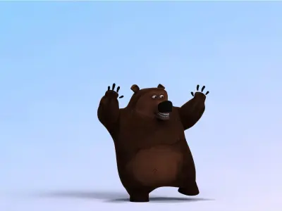 Stylized Cartoon Bear 3D model