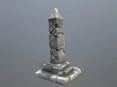 pillar Low-poly 3D model shop