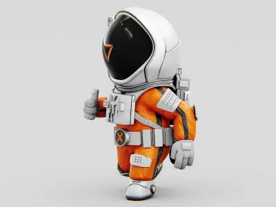 TOON ASTRONAUT CV-200  Rigged for Unreal Engine - Unity - MIXAMO 3D model