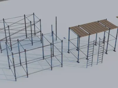 Construction Props Pack 001 Free low-poly 3D model