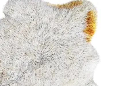 Bedside soft rug 3D model
