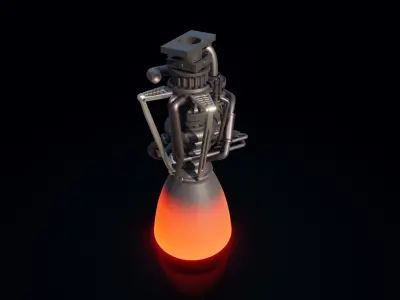 SpaceX Raptor Engine 3D model