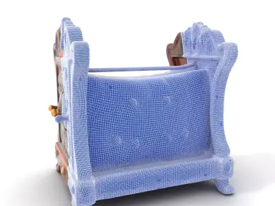 Ornate Vintage Cradle model pack Low-poly 3D model