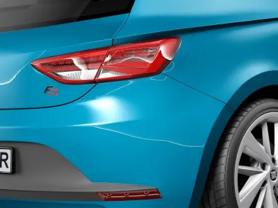 Seat Leon SC 2014 3-door 3D model