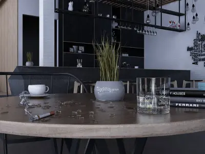 the cafe 3D model