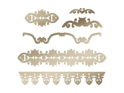 Set of decorative elements 3D model