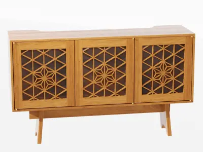 Kumiko Media Cabinet 3D model