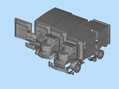 Printable Body Truck 41 46 Coe Jeepers Creepers STL file 3D print model