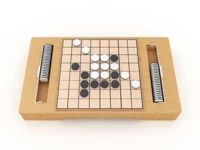 Reversi go game board 3D model
