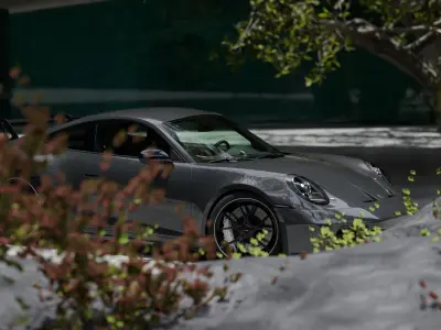 Chill Vibes Automotive Render Scene 3D Blender File Textured 3D model