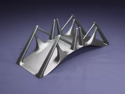 Curved Bridge 3D model