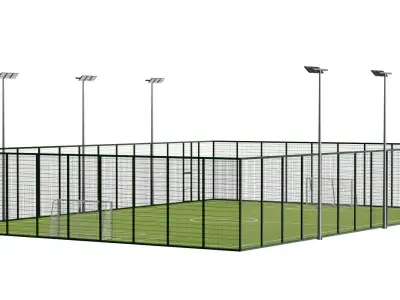 Soccer football field BLENDER 3D Model Cycles 3D model