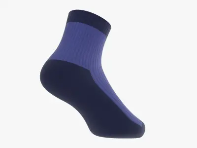 Regular sport sock 3D model