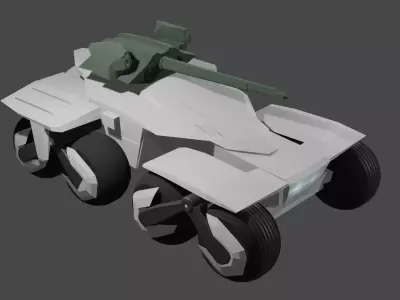 Sci fi tank Low Poly Free 3D model