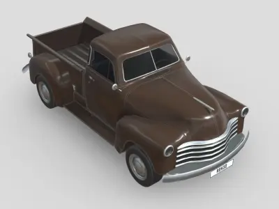 Chevrolet 3100 Pickup 1951 Low-poly 3D model