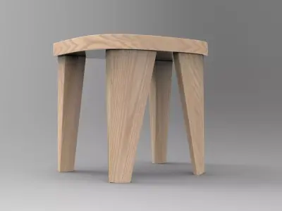 Klif Stool Low-poly 3D model