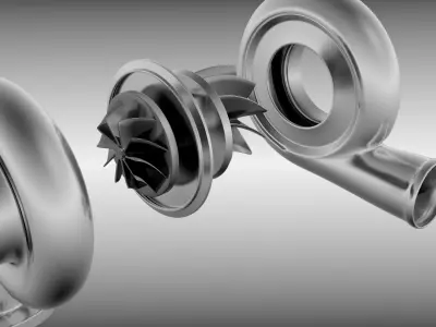 Turbocharger 3D model