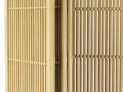 Madam Stoltz Bamboo Folding Screen  3D model