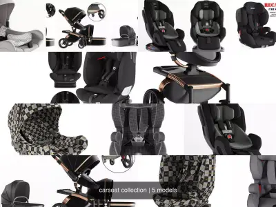 carseat collection baby car seat 3D Model Pack