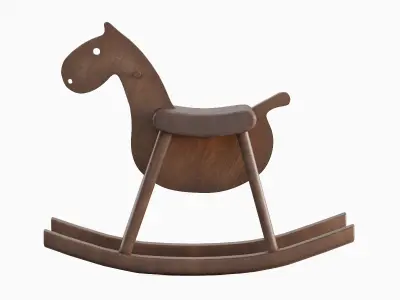 Wooden Rocking Horse 02 3D model