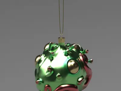 Christmas covid ball 3D model