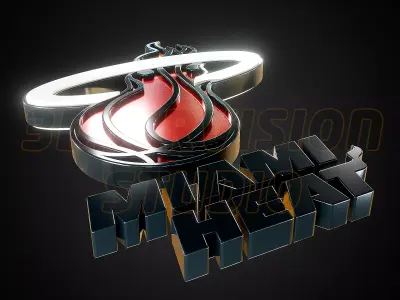 Miami Heat logo - Cinematic - 3D print 3D model