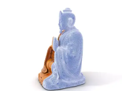 Golden Buddha Statue model pack Low-poly 3D model