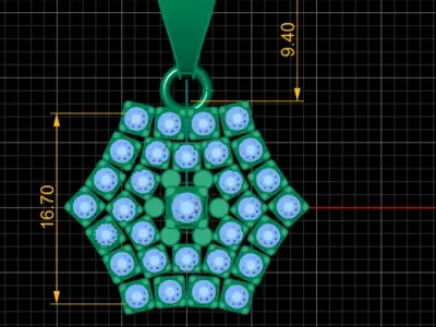 HIP HOP STYLISH DIAMOND PENDANT 3D PRINTABLE MODEL 3D print model