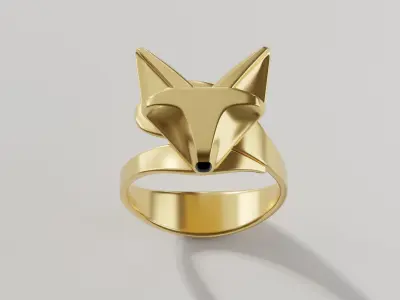 fox ring 3D print model 3D print model
